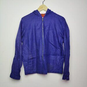 Designer 'Kenzo Jungle' navy indigo work jacket women's size 36